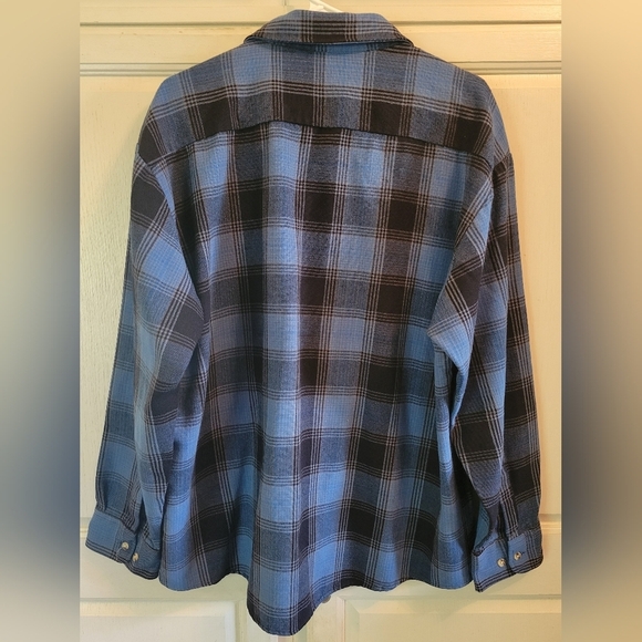 Northwest Territory Blue and Black Flannel Button Down Shirt - Picture 2 of 4